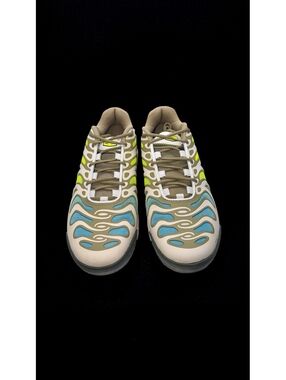 Nike Air Max Plus TN Men's Sneakers in White, Blue, and Green, Size 9.5